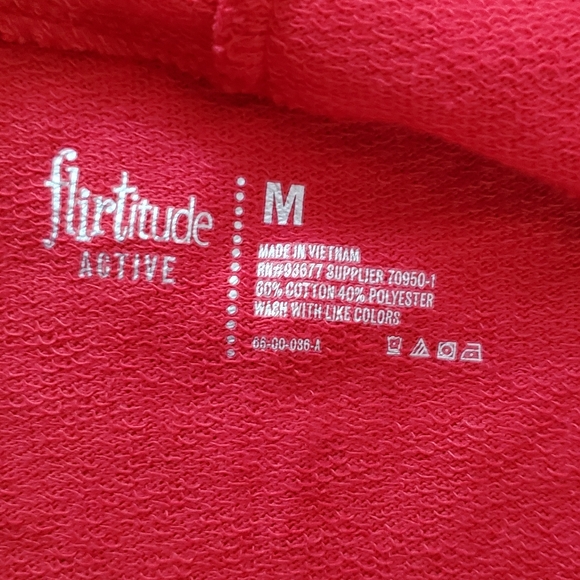 Flirtitude Active Womans Red Long Sleeve Chevron Medium Tunic Dress Casual - Picture 3 of 7